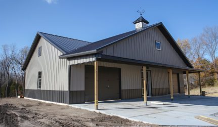 914 construction and property management llc king city mo 2026 09 11T20 18 04.394106Z new barn with open carport in autumn photo